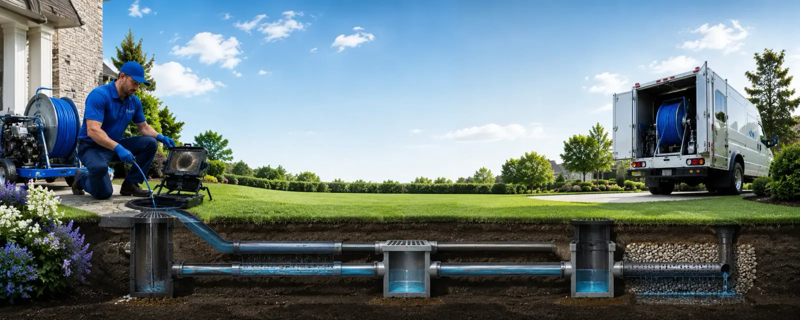 Outdoor drain cleaning information for La Fayette, NY